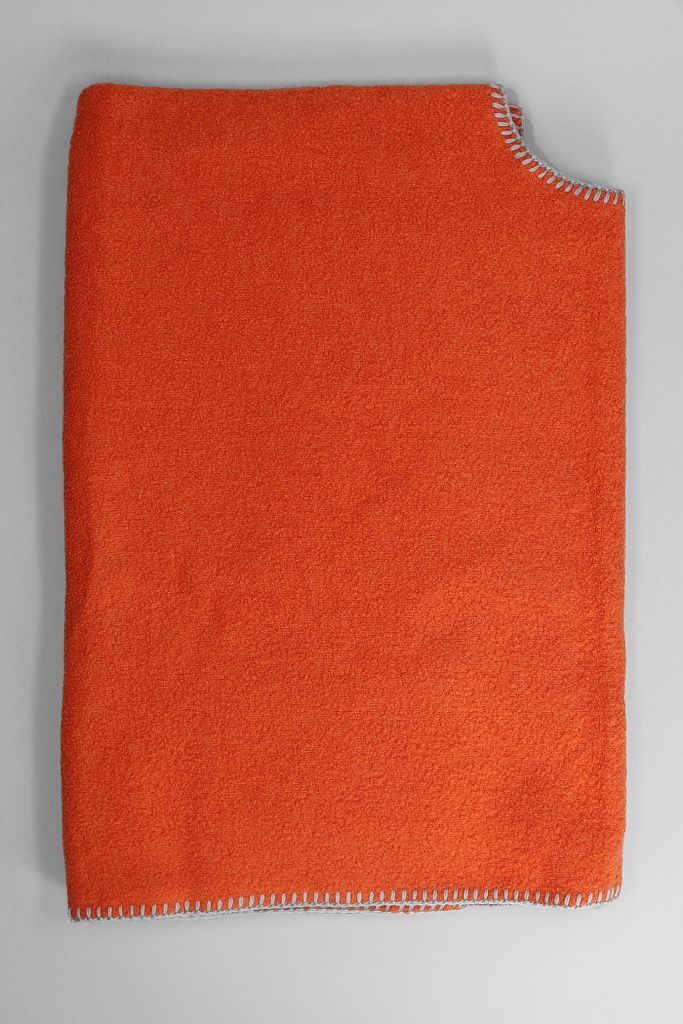 Poncho Cape In Orange Wool