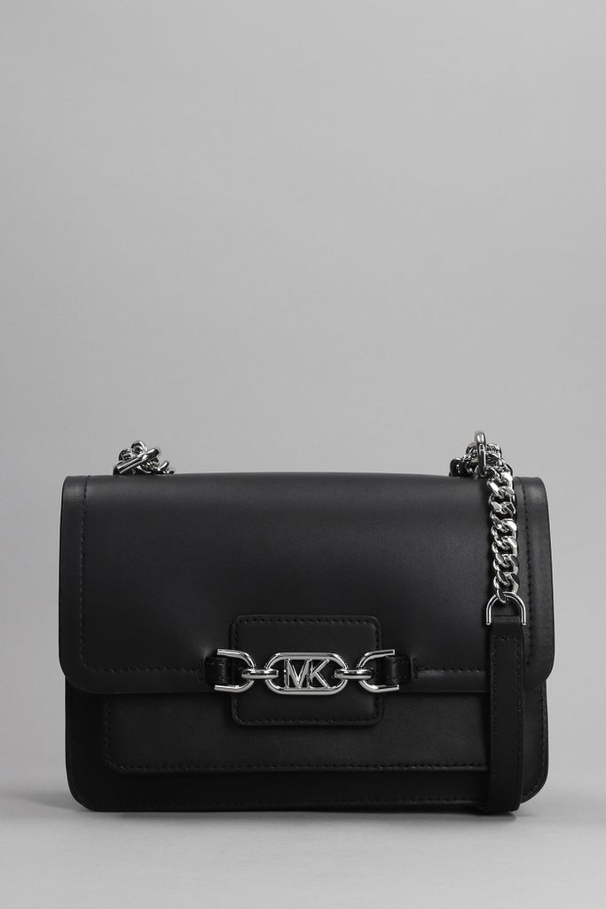 Heater Shoulder Bag In Black Leather