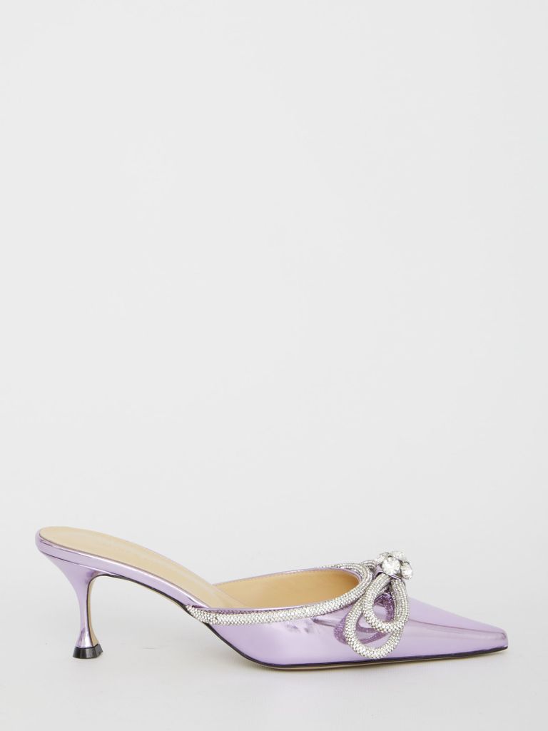Iridescent Pink Leather Sandals