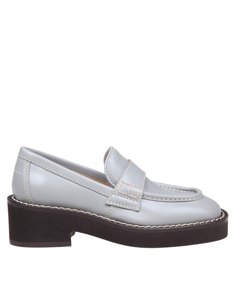 Loafer In Pearl Color Leather