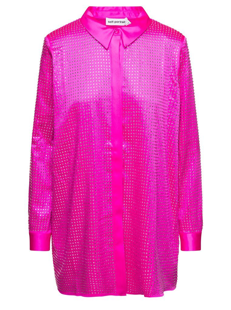 Pink Hot Fix Satin Shirt