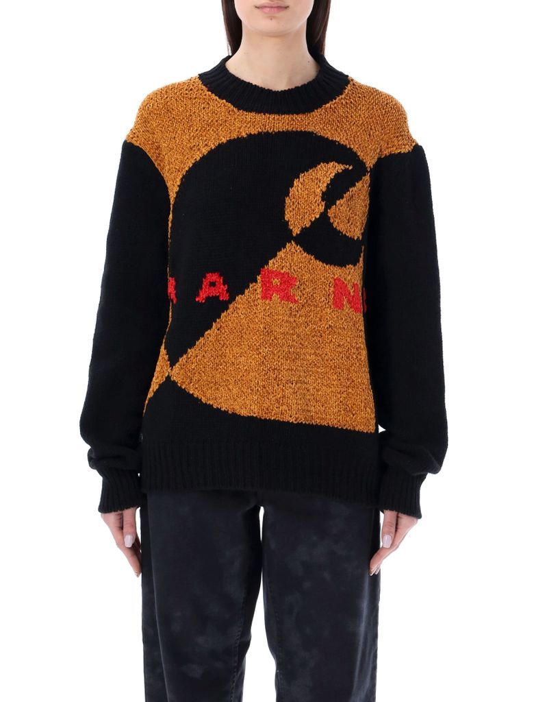 Intarsia Crewneck Sweater