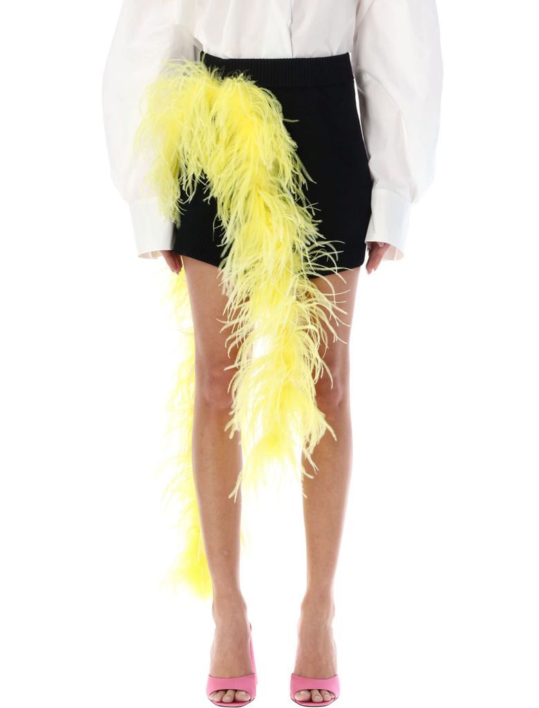 Mini Skirt With Ostrich Feathers Boa