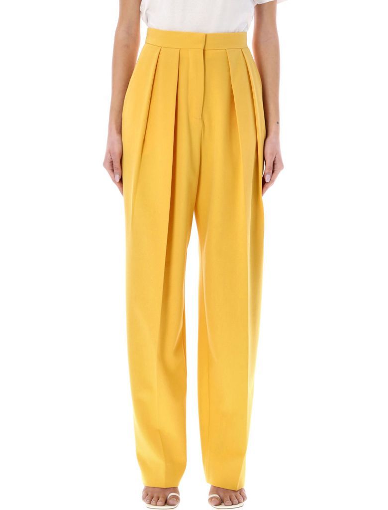 Pleat Front Straight Leg Trousers