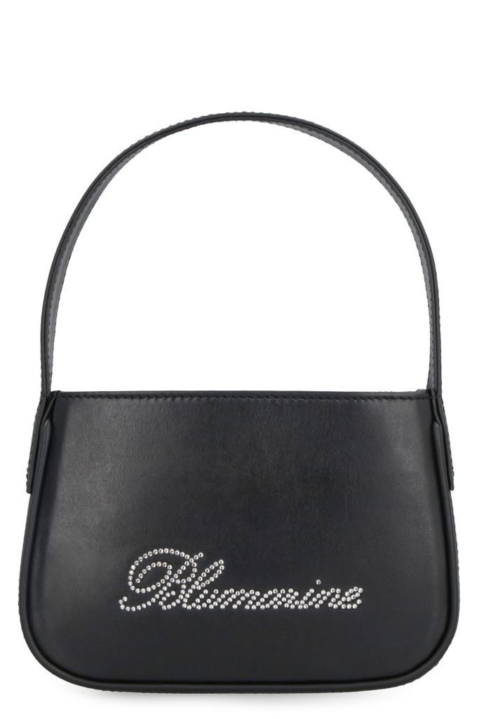 Logo Print Leather Handbag