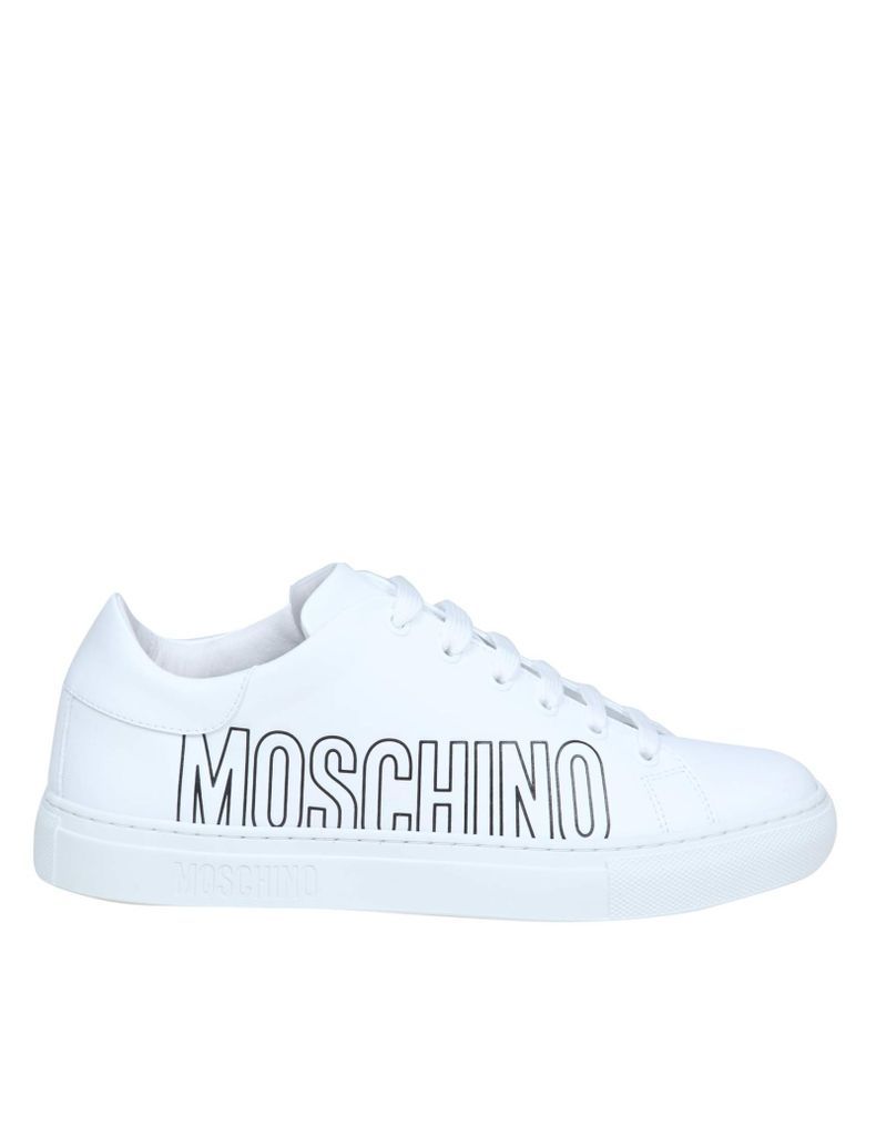 Sneakers In White Leather With Logo
