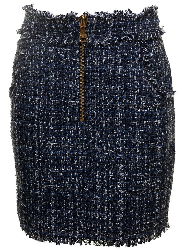 Denim Tweed Skirt