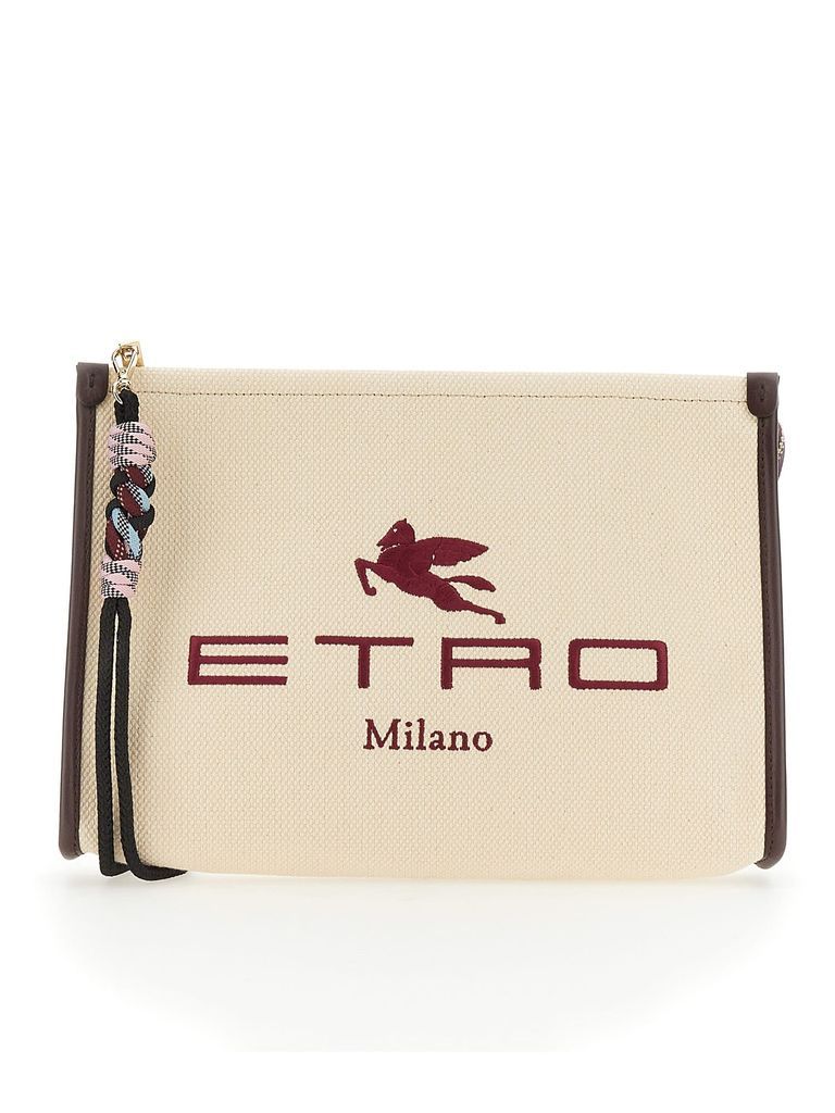 Pouch Necessaire With Logo Embroidery