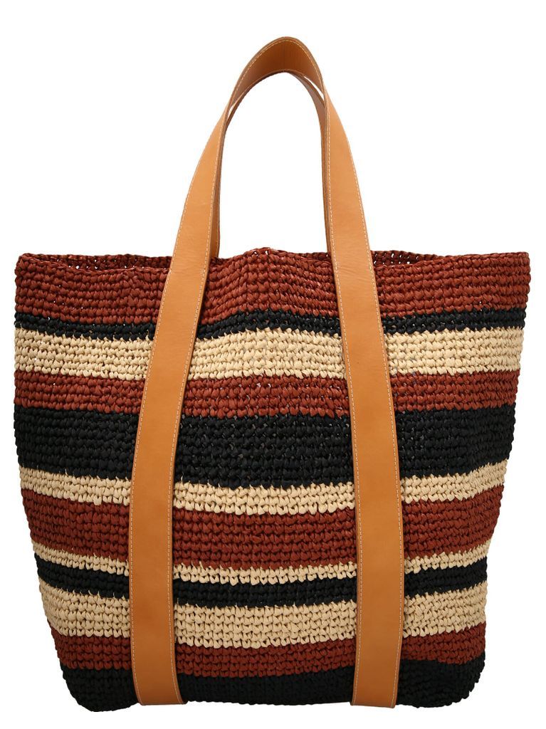 Multicolor Raffia Shopping Bag