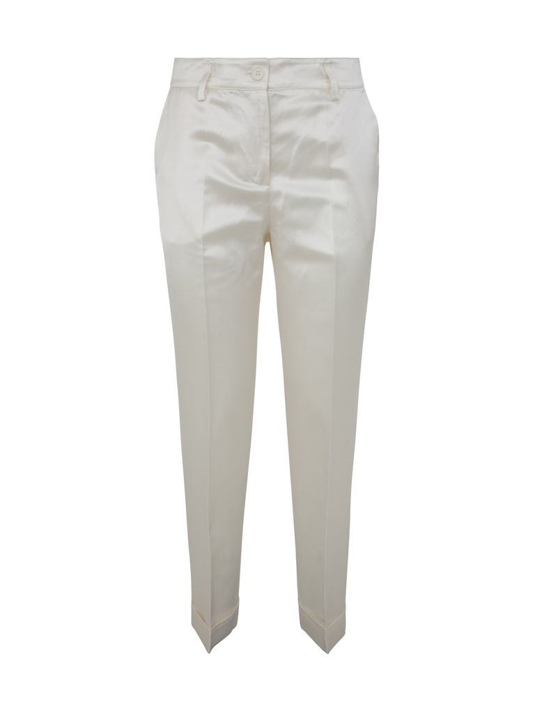 Satin, Viscose And Linen Trousers