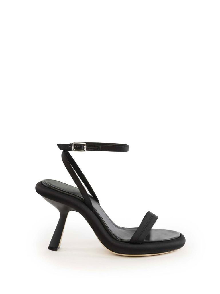Satin Sandals With Ankle Strap