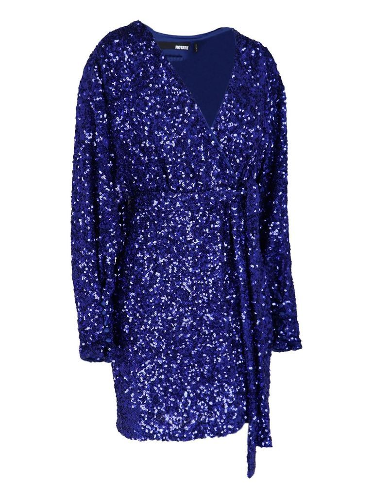 Mini Sequins Wrap Dress