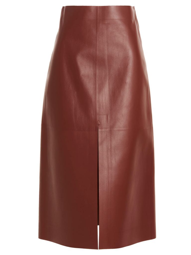 Leather Split Skirt