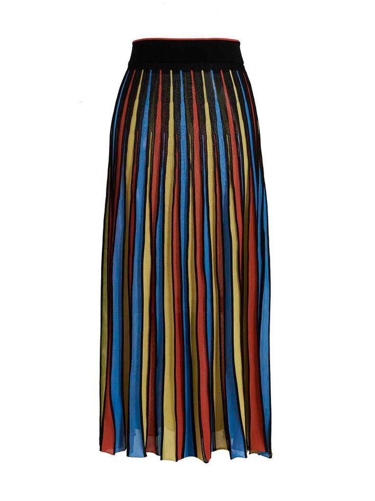 Multicolor Pleated Skirt