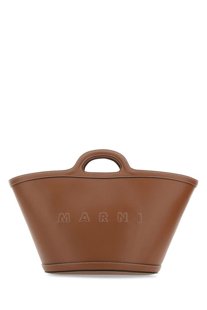 Brown Leather Small Tropicalia Handbag