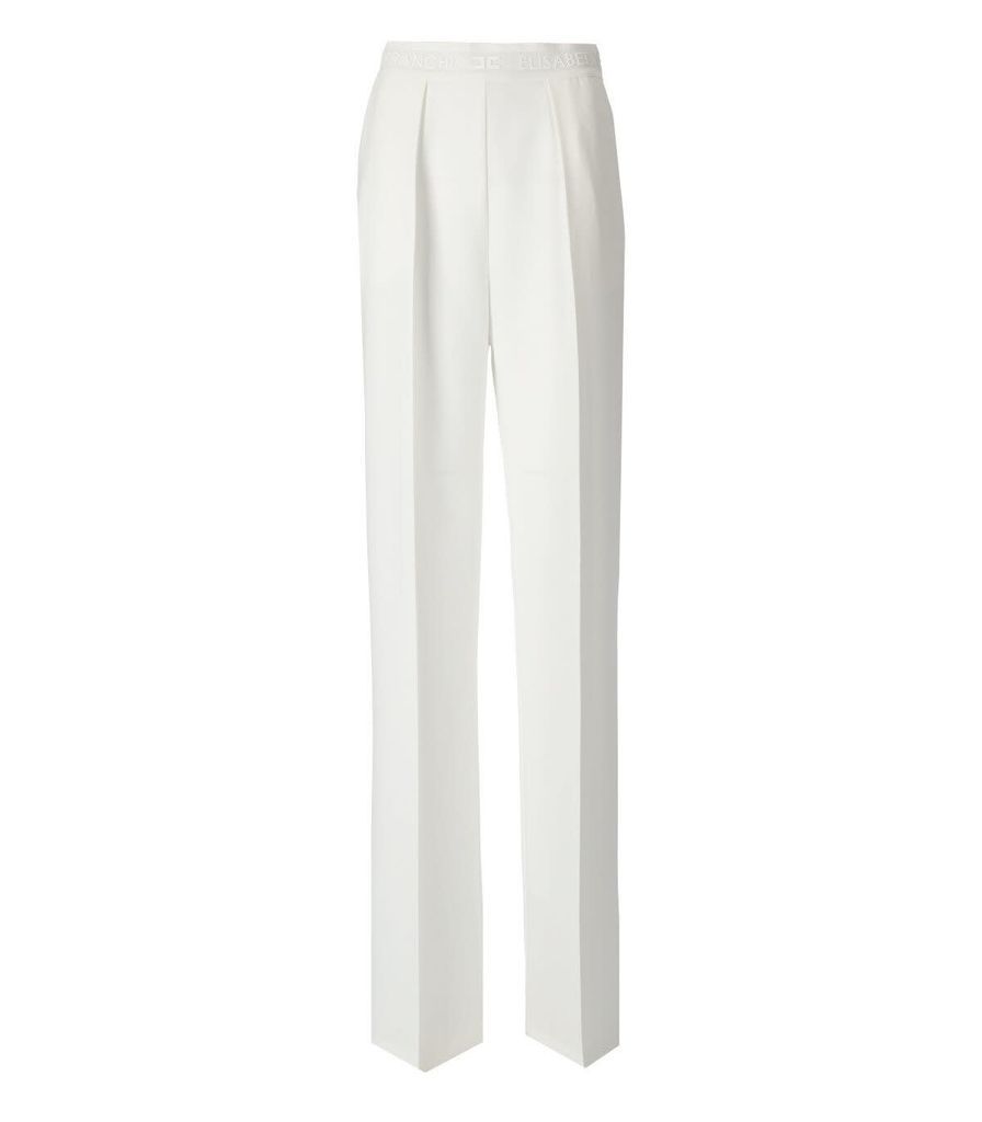 Ivory Trousers With Logo