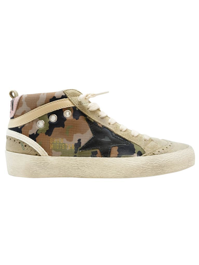 Camouflage Leather Mid Star Sneakers