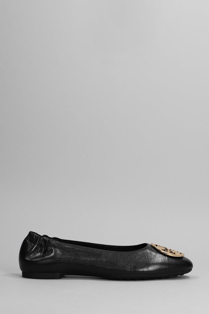 Ballet Flats In Black Leather