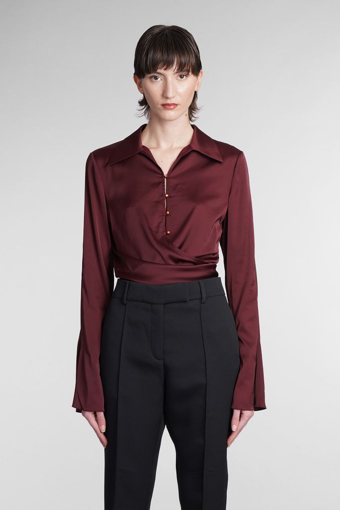 Blouse In Bordeaux Polyester