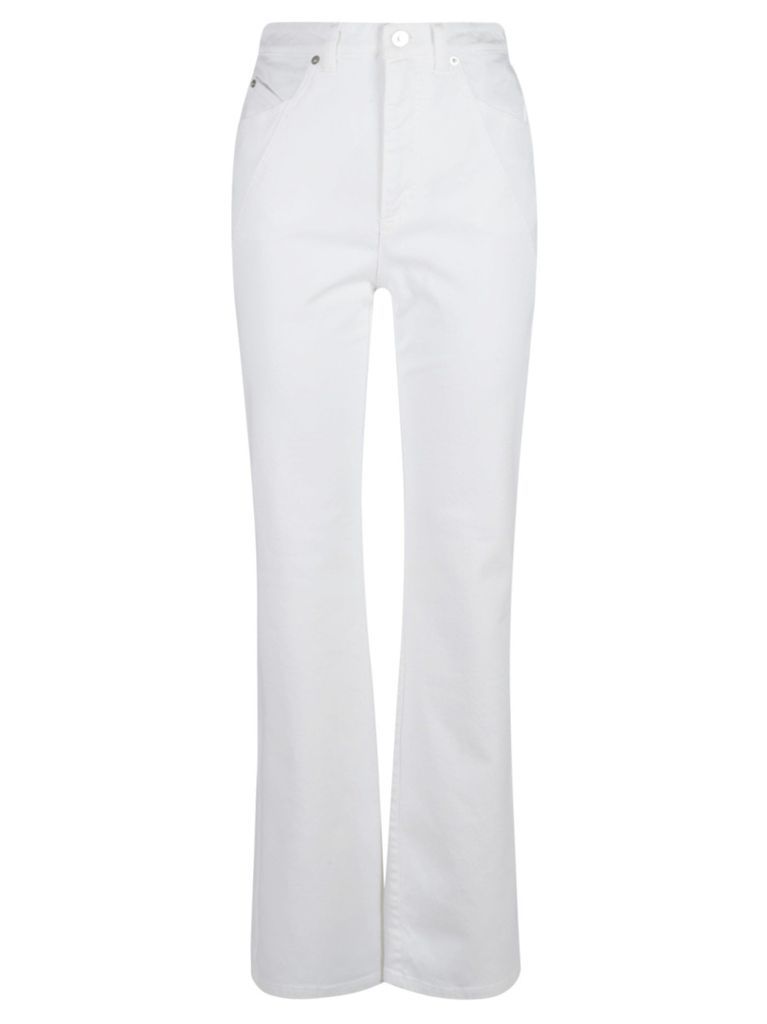 Button Flared Leg Jeans
