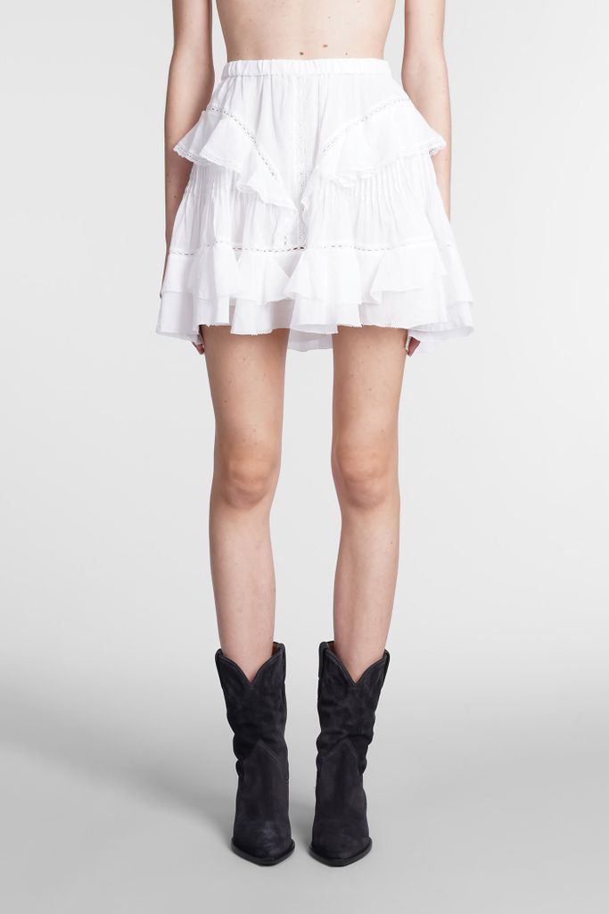 Moana Skirt In White Cotton