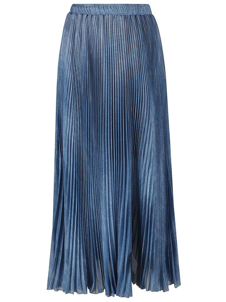 Elastic Waist Pleated Skirt