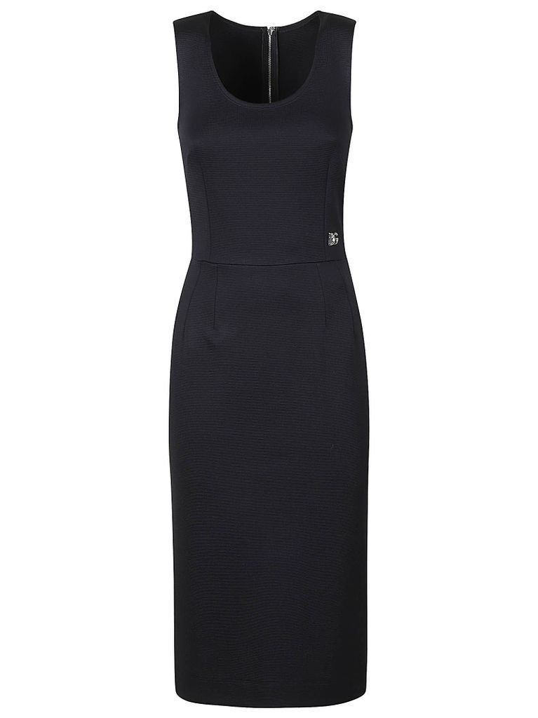 Rear Zip Sleeveless Slim Dress