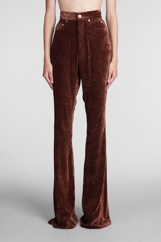 Bolan Bootcut Pants In Rust Viscose
