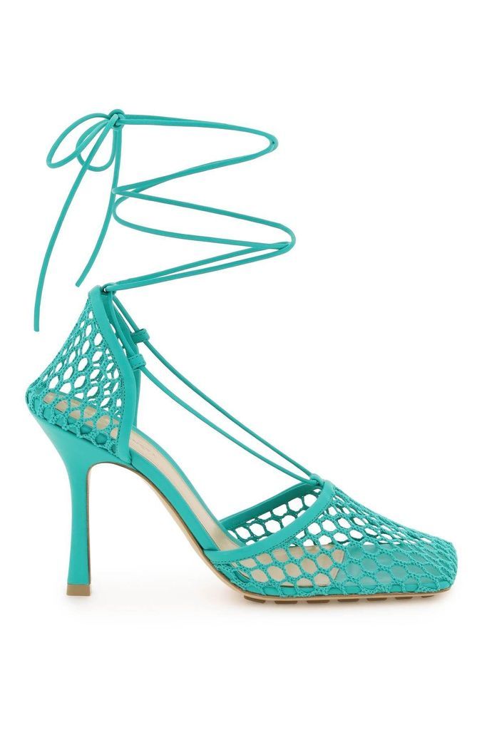 Stretch Sandals In Mesh And Leather