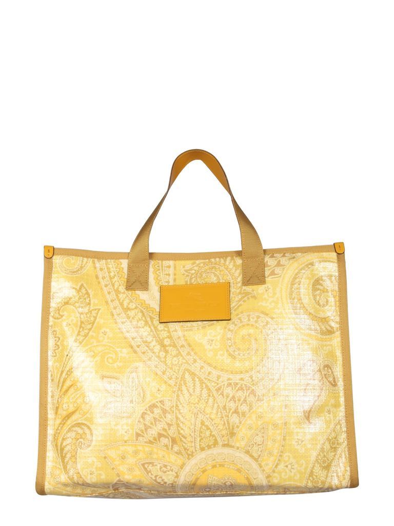 Shopper Bag With Paisley Pattern