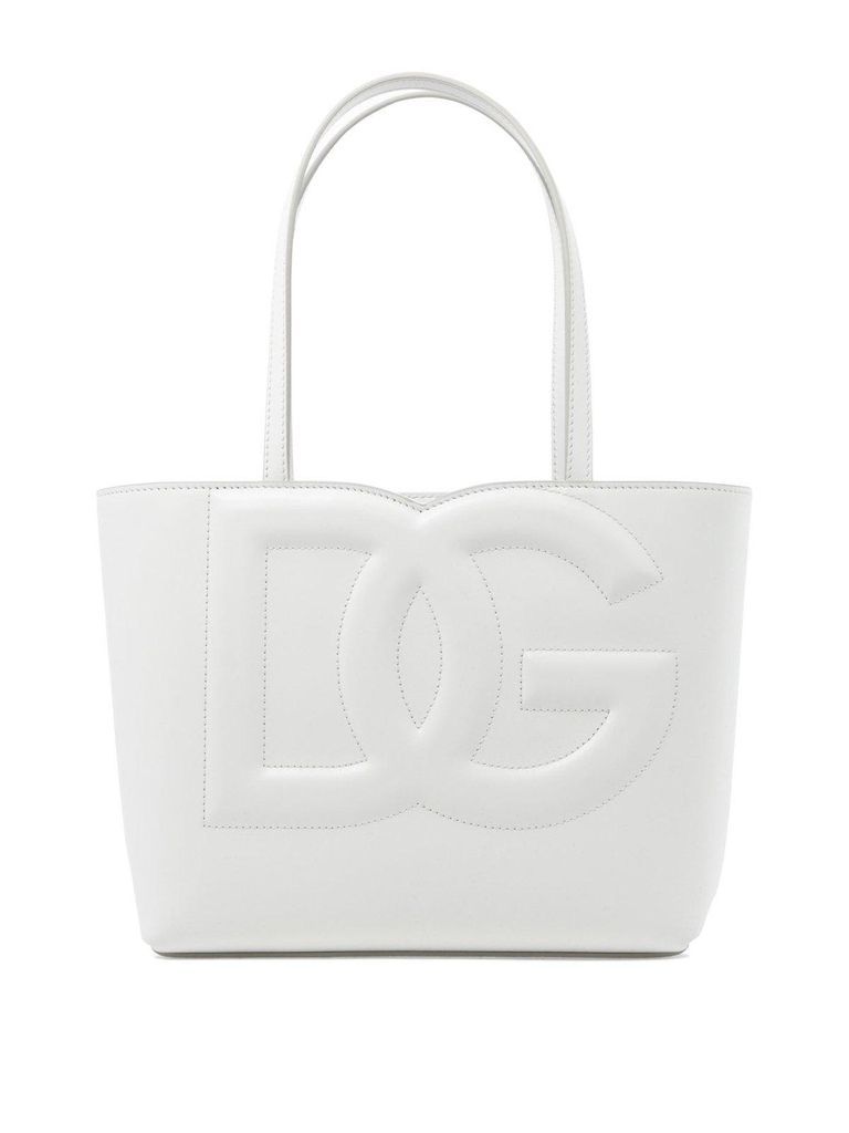Dg Logo Embossed Small Tote Bag