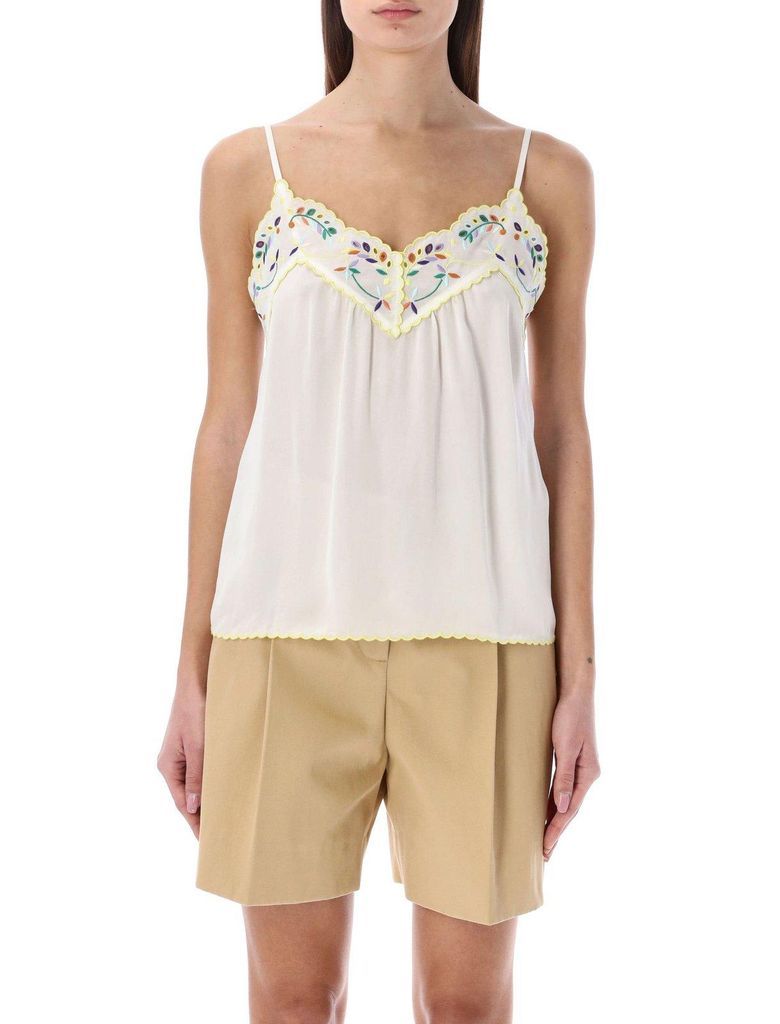 Embroidered Slip Top