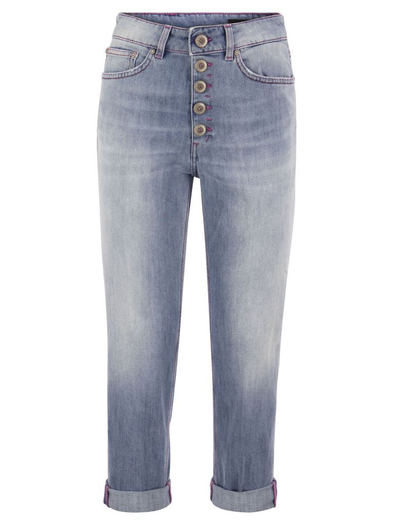 Koons - Loose Jeans With Jewelled Buttons