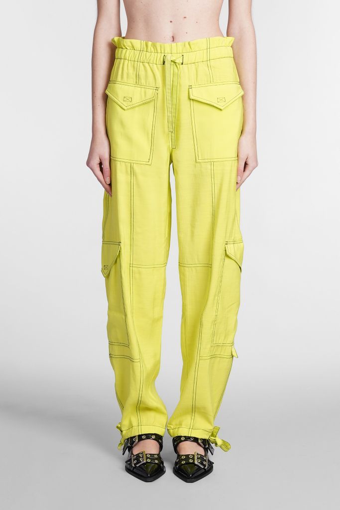 Pants In Yellow Viscose