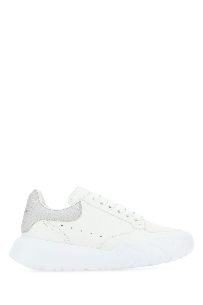 White Synthetic Leather New Court Sneakers