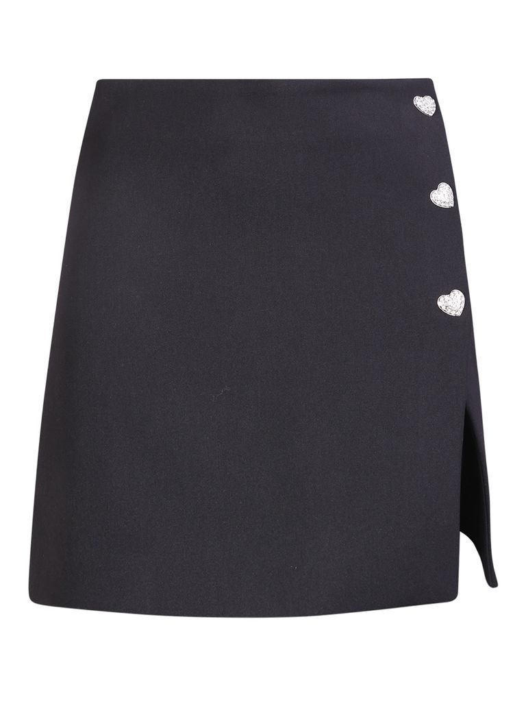 Wrap Mini Black Skirt
