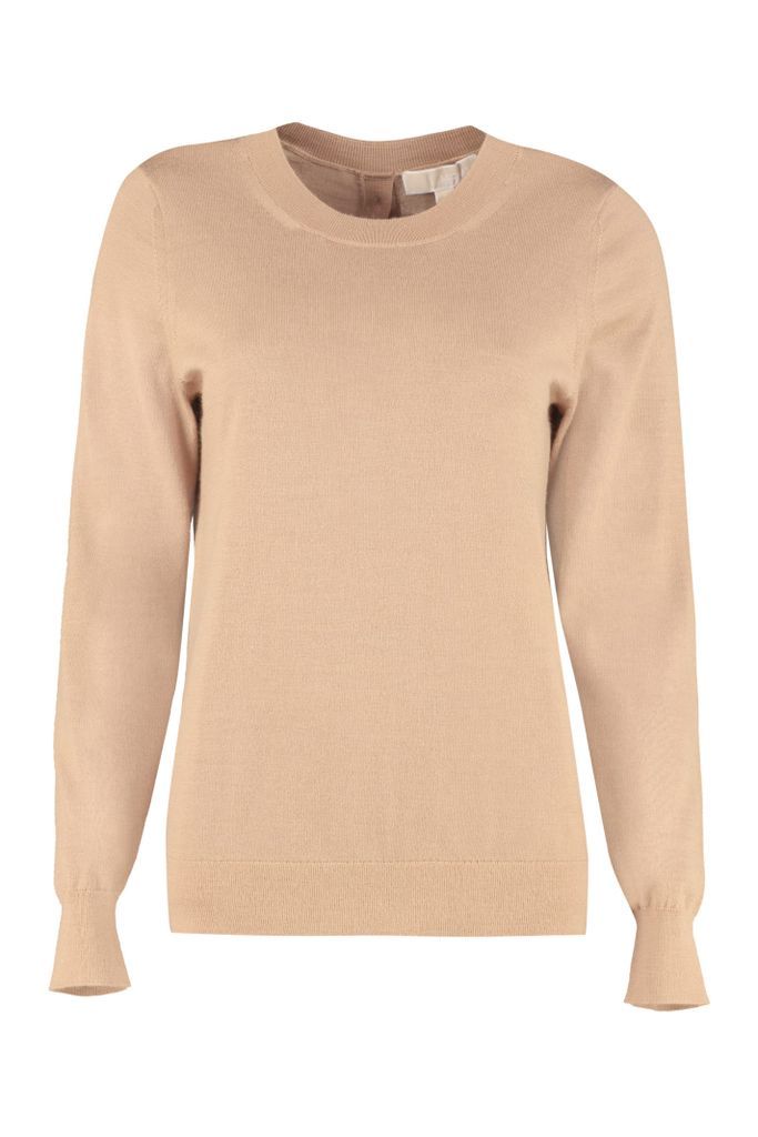 Wool Blend Crew-neck Pullover