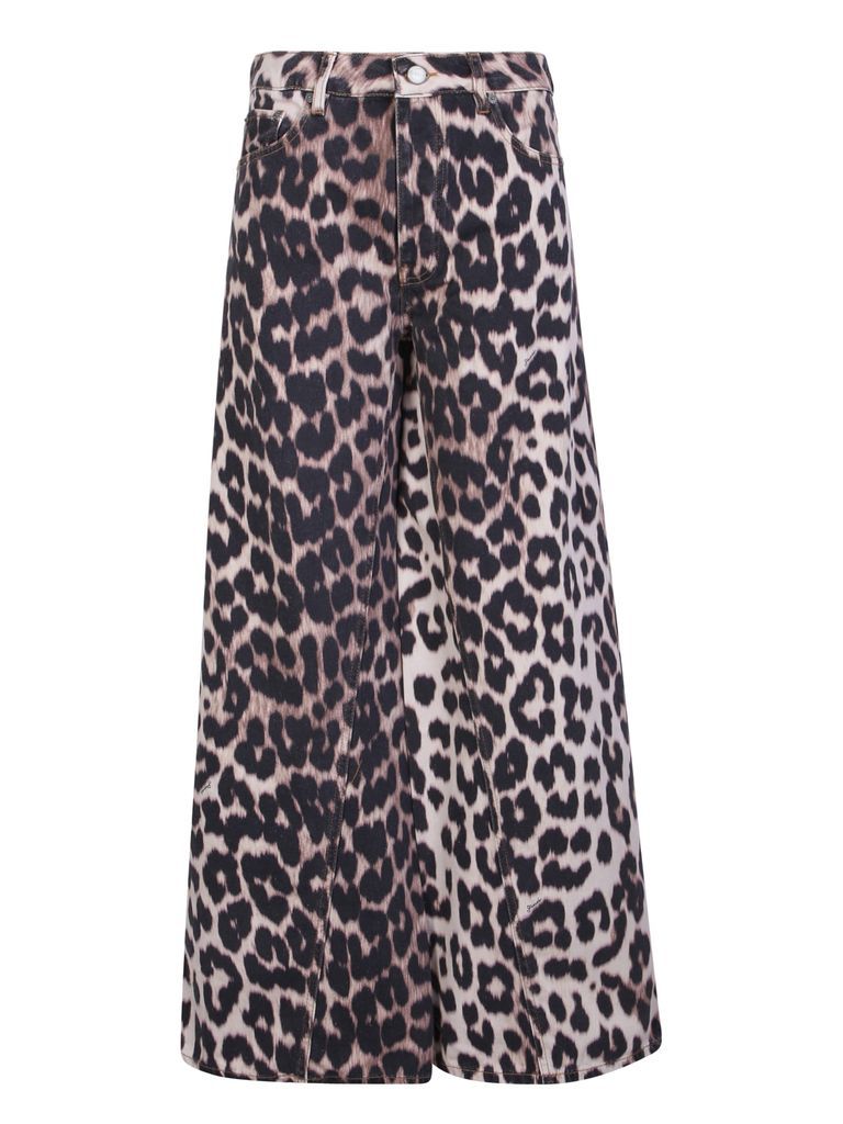 Leopard Print Cotton Trousers