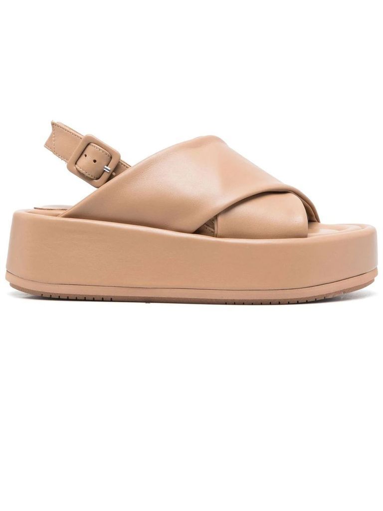 Brown Calf Leather Sandals