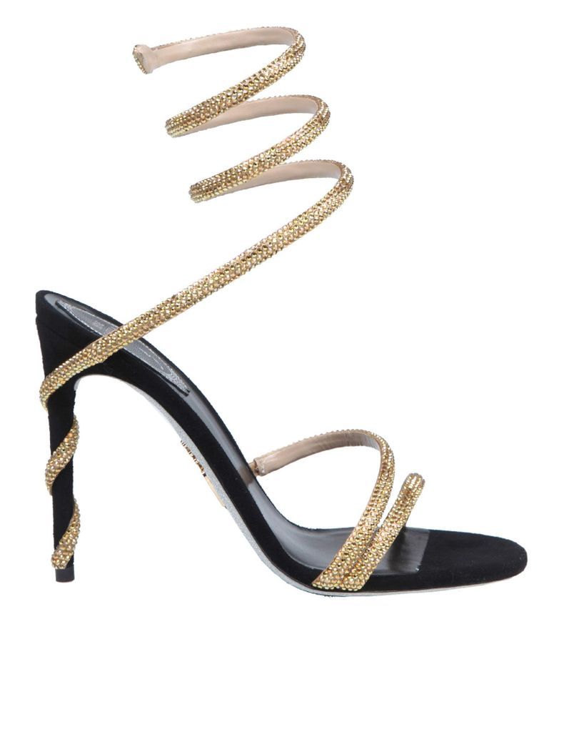 Cleo Sandal With Gold Crystals