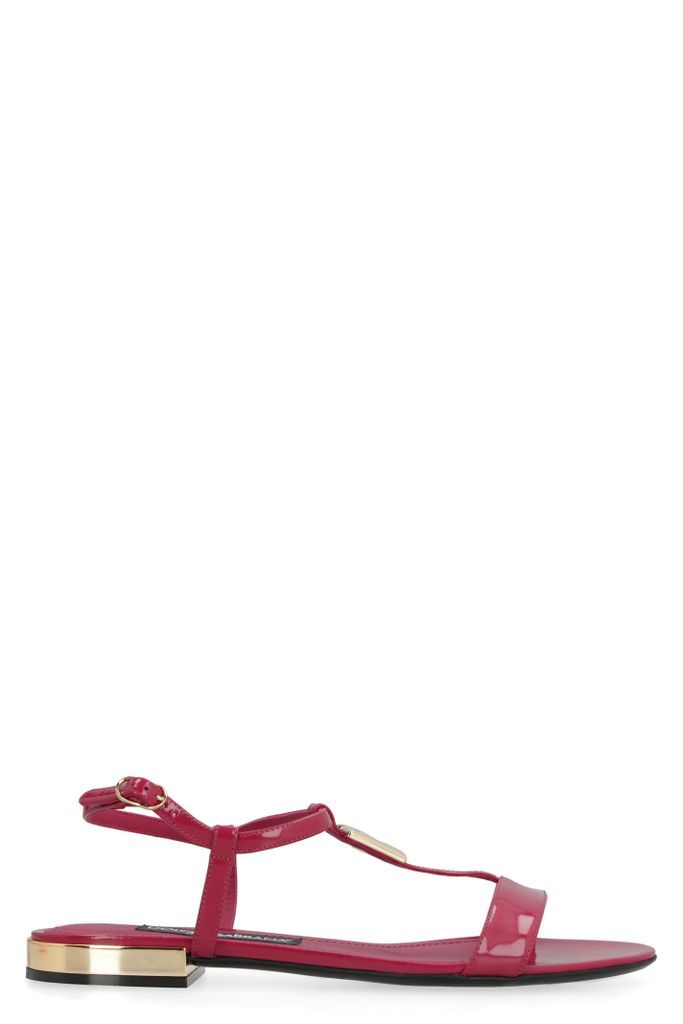 Patent Leather Flat Sandals