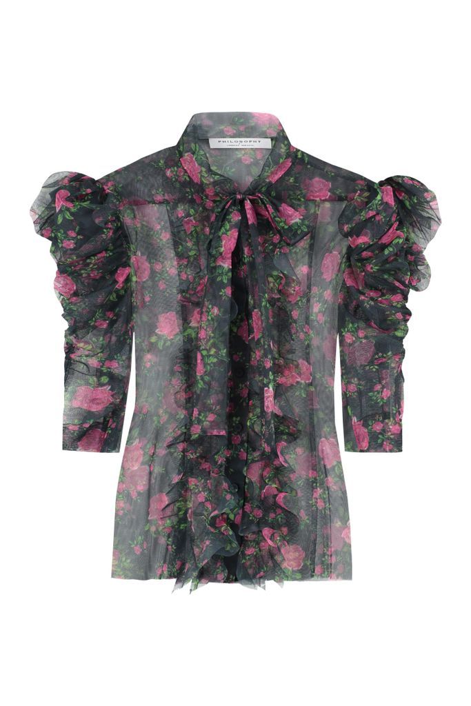 Printed Tulle Shirt
