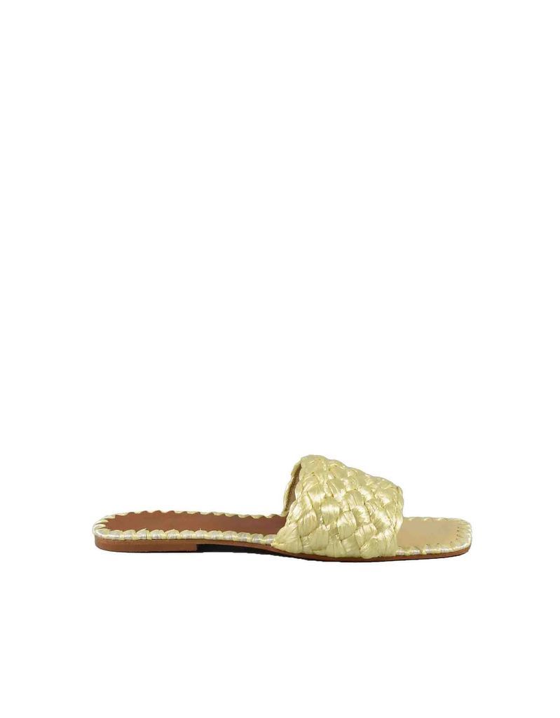 Womens Ivory Slide Sandals