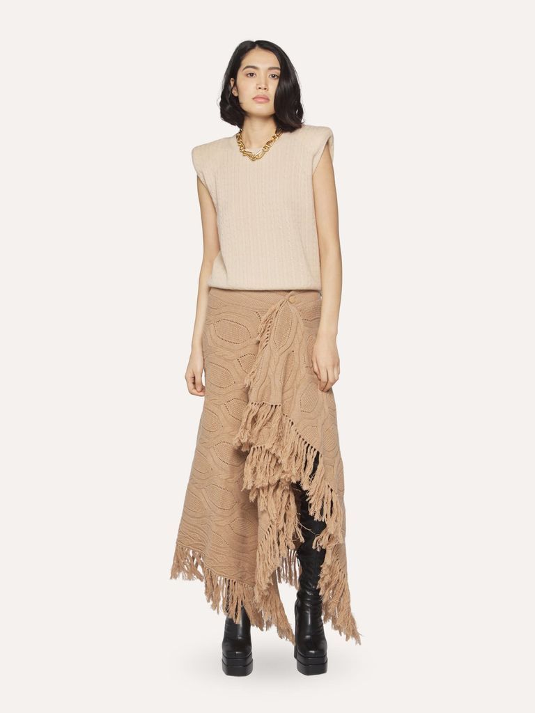 Woven Wool Skirt