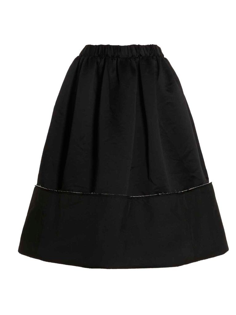 Multimaterial Midi Skirt