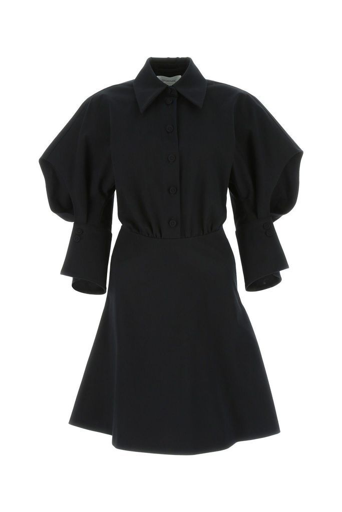 Black Stretch Cotton Fervida Dress