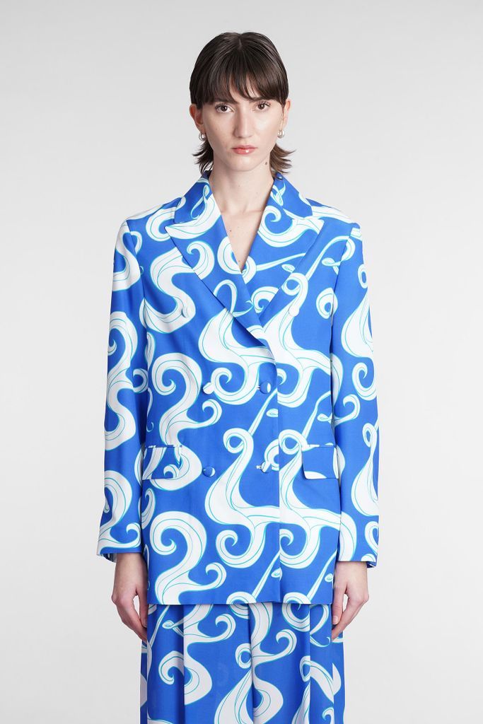 Blazer In Blue Polyester