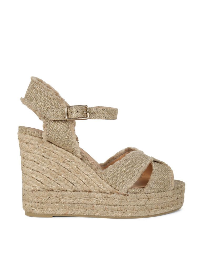 Bromelia Espadrilles With Belt On Ankles And Fringed Ankles