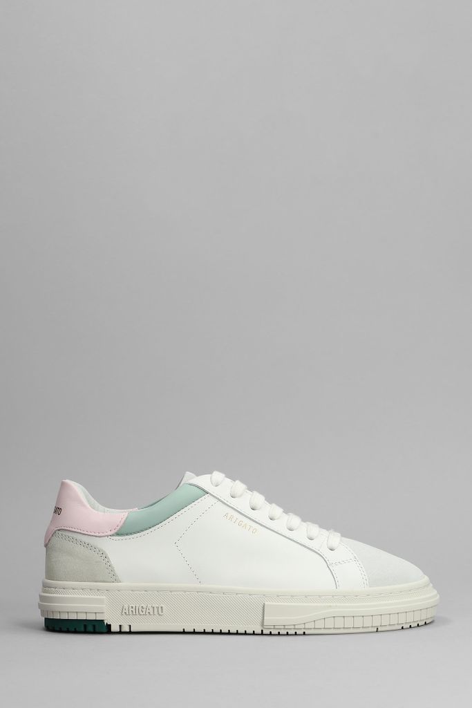Atlas Sneakers In White Suede And Leather