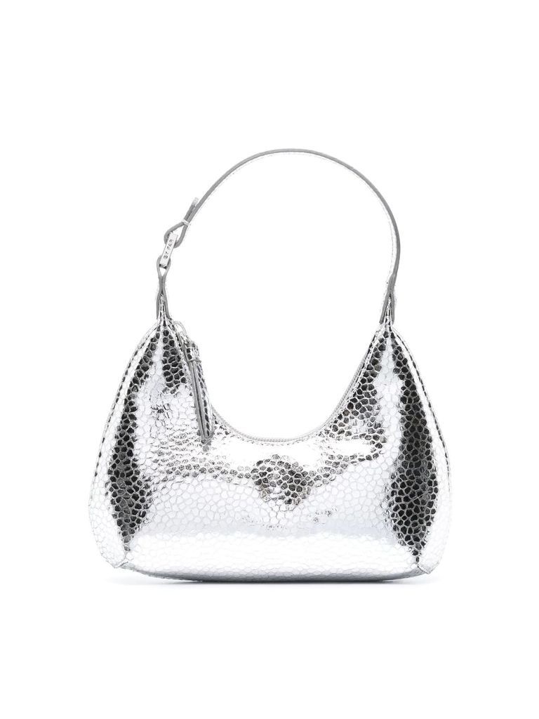 Baby Amber Silver Flagstone Leather Shoulder Bag